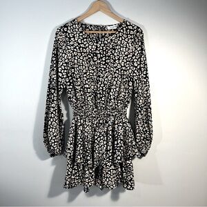 Bluivy Leopard Print Romper Dress Size Medium